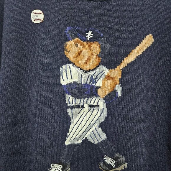 Polo Ralph Lauren MLB co-branded baseball bear pattern sweater - Picture 6 of 9